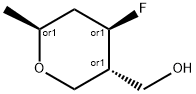 2H-Pyran-3-methanol,4-fluorotetrahydro-6-methyl-,(3R,4R,6S)-rel-(9CI) Structure