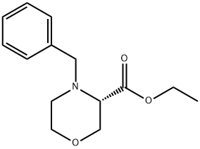 (3S)-4-(phenylmethyl)-3-Morpholinecarboxylic acid ethyl ester Structure