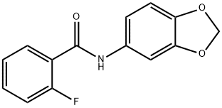 N-(1,3-benzodioxol-5-yl)-2-fluorobenzamide Structure