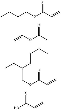 2-Propenoic acid, polymer with butyl 2-propenoate, ethenyl acetate and 2-ethylhexyl 2-propenoate Structure