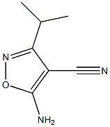 4-Isoxazolecarbonitrile,5-amino-3-(1-methylethyl)-(9CI) Structure