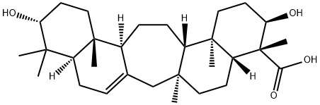 (4R)-3α,21β-Dihydroxy-C(14a)-homo-27-norgammacer-14-en-23-oic acid Structure