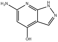 1H-Pyrazolo[3,4-b]pyridin-4-ol,6-amino-(9CI) Structure