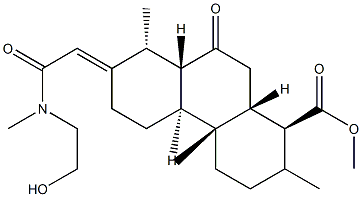 (1S,4bα,8aβ,10aα)-Tetradecahydro-7-[(E)-2-[methyl(2-hydroxyethyl)amino]-2-oxoethylidene]-1,4aβ,8α-trimethyl-9-oxo-1-phenanthrenecarboxylic acid methyl ester Structure