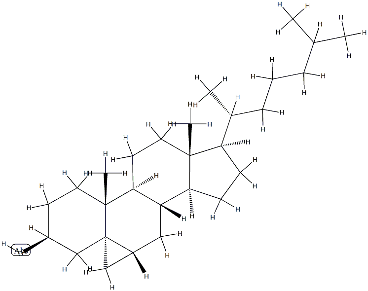 3β-Hydroxy-5,6α-cyclopropano-5α-cholestane Structure