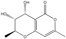 2H,5H-Pyrano[4,3-b]pyran-5-one, 3,4-dihydro-3,4-dihydroxy-2,7-dimethyl-, (2R,3S,4S)-rel- (9CI) Structure