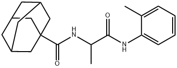 Tricyclo[3.3.1.13,7]decane-1-carboxamide, N-[1-methyl-2-[(2-methylphenyl)amino]-2-oxoethyl]- (9CI) 구조식 이미지