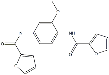 N-[4-(2-furoylamino)-2-methoxyphenyl]-2-furamide Structure