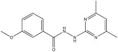 N'-(4,6-dimethyl-2-pyrimidinyl)-3-methoxybenzohydrazide 구조식 이미지