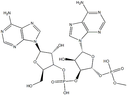 adenylyl-(3'-5')-adenosine 3'-monophosphate Structure