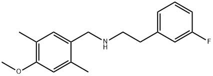 2-(3-fluorophenyl)-N-(4-methoxy-2,5-dimethylbenzyl)ethanamine 구조식 이미지
