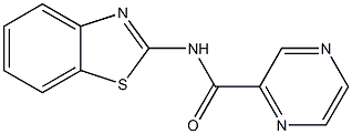 N-(1,3-benzothiazol-2-yl)-2-pyrazinecarboxamide 구조식 이미지