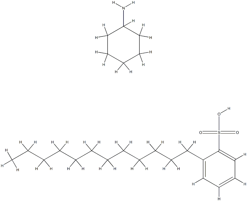 dodecylbenzenesulphonic acid, compound with cyclohexylamine (1:1) Structure