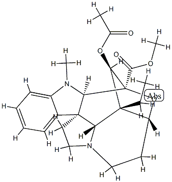 (2β,5α,12R,19α)-4β-Acetoxy-3β,6β-epoxy-1-methylaspidospermidine-3-carboxylic acid methyl ester Structure