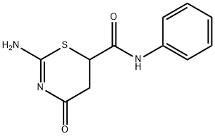 4H-1,3-Thiazine-6-carboxamide,2-amino-5,6-dihydro-4-oxo-N-phenyl-(9CI) Structure