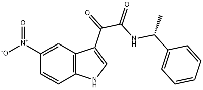 5-니트로-α-옥소-N-(1R)-페닐에틸]-1H-인돌-3-아세트아미드 구조식 이미지