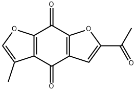 2-Acetyl-4,8-dihydro-5-methylbenzo[1,2-b:5,4-b']difuran-4,8-dione Structure