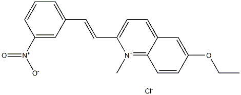 6-에톡시-2-M-니트로스티릴퀴날딘메틸 구조식 이미지