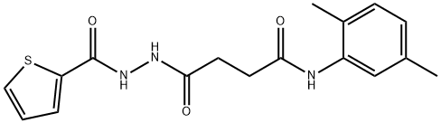 N-(2,5-dimethylphenyl)-4-oxo-4-[2-(2-thienylcarbonyl)hydrazino]butanamide 구조식 이미지