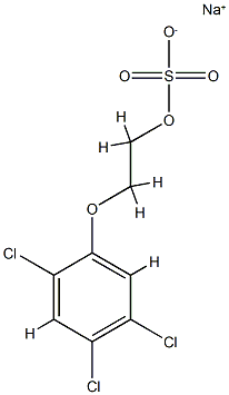 Sulfuric acid 2-(2,4,5-trichlorophenoxy)ethyl(sodium) salt Structure