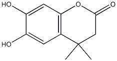 2H-1-Benzopyran-2-one,3,4-dihydro-6,7-dihydroxy-4,4-dimethyl-(9CI) 구조식 이미지