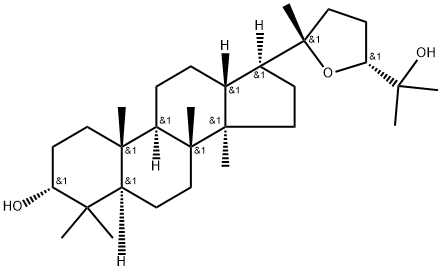 (24R)-20,24-Epoxy-5α-dammarane-3α,25-diol 구조식 이미지