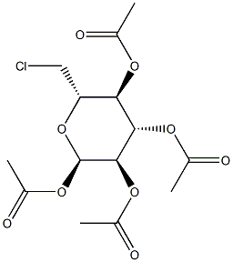 6-Chloro-6-deoxy-α-D-glucopyranose 1,2,3,4-tetraacetate Structure