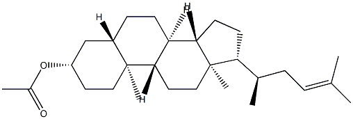 26,27-Dinor-5α-ergost-23-en-3β-ol acetate Structure