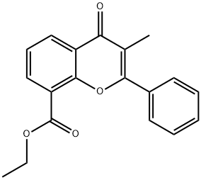 Flavoxate Related Compound C (20 mg) (3-Methylflavone-8-carboxylic acid ethyl ester) 구조식 이미지