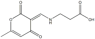 ba-Alanine, N-[(6-methyl-2,4-dioxo-2H-pyran-3(4H)-ylidene)methyl]- (9CI) 구조식 이미지