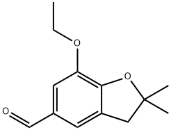 5-Benzofurancarboxaldehyde,7-ethoxy-2,3-dihydro-2,2-dimethyl-(9CI) 구조식 이미지