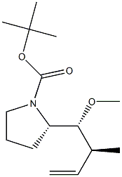 (S)-tert-Butyl 2-((1R,2S)-1-methoxy-2-methylbut-3-en-1-yl)pyrrolidine-1-carboxylate Structure