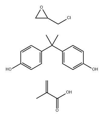 2-Propenoic acid, 2-methyl-, polymer with (chloromethyl)oxirane and 4,4-(1-methylethylidene)bisphenol Structure