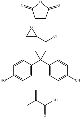 2-Propenoic acid, 2-methyl-, polymer with (chloromethyl)oxirane, 2,5-furandione and 4,4-(1-methylethylidene)bisphenol Structure