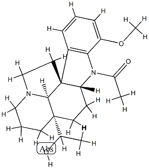 1-아세틸-17-메톡시아스피도스페르미딘-20-올 구조식 이미지