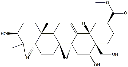 3β,16α,28-Trihydroxyolean-12-en-30-oic acid Structure