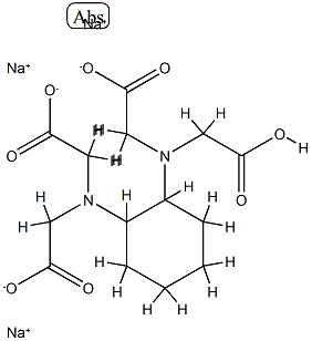 글리신,N,N-1,2-시클로헥산디일비스N-(카르복시메틸)-,삼나트륨염 구조식 이미지