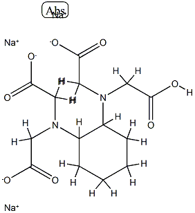 Glycine, N,N-1,2-cyclohexanediylbisN-(carboxymethyl)-, trisodium salt Structure