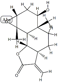 (1aR,5aα,8aβ,8bα)-1a,3,3a,4,5,5a,6,8a,8b,8c-Decahydro-3β-hydroxy-3aβ,8cβ-dimethyl-6-methyleneoxireno[7,8]naphtho[1,2-b]furan-7(2H)-one 구조식 이미지