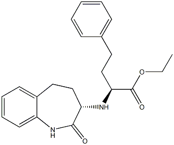 Benzenebutanoicacid,a-[[(3S)-2,3,4,5-tetrahydro-2-oxo-1H-1-benzazepin-3-yl]amino]-,ethylester,(aS)- 구조식 이미지