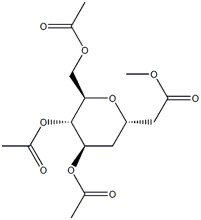 2,6-Anhydro-3-deoxy-D-manno-heptitol 1,4,5,7-tetraacetate Structure