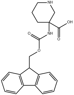 3-Piperidinecarboxylicacid,3-[[(9H-fluoren-9-ylmethoxy)carbonyl]amino]-(9CI) Structure