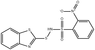 N-(1,3-benzothiazol-2-ylsulfanyl)-2-nitrobenzenesulfonamide 구조식 이미지