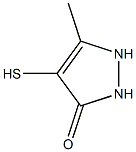 3H-Pyrazol-3-one,1,2-dihydro-4-mercapto-5-methyl-(9CI) Structure