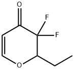 4H-Pyran-4-one,2-ethyl-3,3-difluoro-2,3-dihydro-(9CI) 구조식 이미지