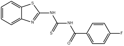 N-(1,3-benzothiazol-2-yl)-N'-[(4-fluorophenyl)carbonyl]thiourea 구조식 이미지