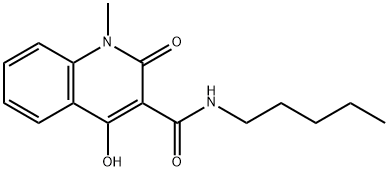 4-hydroxy-1-methyl-2-oxo-N-pentyl-1,2-dihydro-3-quinolinecarboxamide Structure