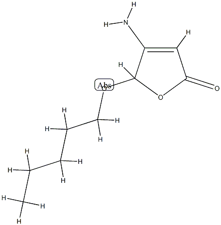 2(5H)-Furanone,4-amino-5-(pentyloxy)-(9CI) 구조식 이미지