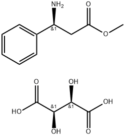 (S)-Methyl 3-aMino-3-phenylpropanoate (2R,3R)-2,3-dihydroxysuccinate 구조식 이미지