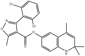 2,2,4-trimethyl-1,2-dihydroquinolin-6-yl 3-(2,6-dichlorophenyl)-5-methylisoxazole-4-carboxylate 구조식 이미지